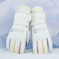 thumbnail image 2 of AWZXDE Adult Ski Gloves With Insulation Wind Proof Touchscreen Womens Winter Gloves For Motorcycle Bike Riding Couples White, 2 of 3