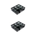 thumbnail image 1 of Dalazy Boîte de Rangement pour Vis en Plastique Multi-Compartiments 9 Compartiments L Petit Ou Grand 2Set, 1 of 6