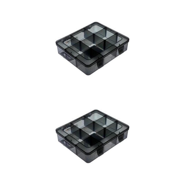 Dalazy Boîte de Rangement pour Vis en Plastique Multi-Compartiments 9 Compartiments L Petit Ou Grand 2Set