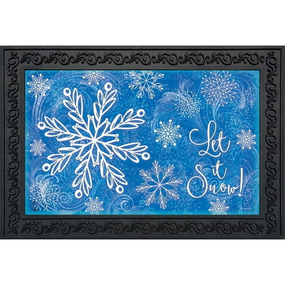 Briarwood Lane Glistening Snowflakes Winter Doormat