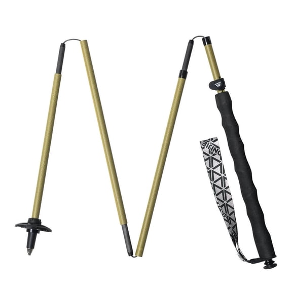 AONIJIE E4220 Carbon Kevlar Folding Poles for Trail Running, Ultralight 95g Trekking Sticks with Tungsten Tip, Compact for Hiking Racing