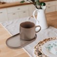thumbnail image 4 of juego de taza y platillo de cerámica, taza de café de cerámica con platillo, taza de oficina, 4 of 7
