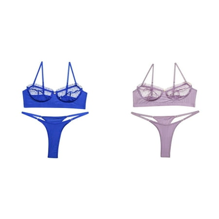 2-Pack Set Women Bra Lingerie Belt Nightwear Lace Push Underwear Garter Up Lace Lingerie Set Womens Lace Pants Set Lace Lingerie Set with Garter Belt And Stockings Lace Lingerie Set 34