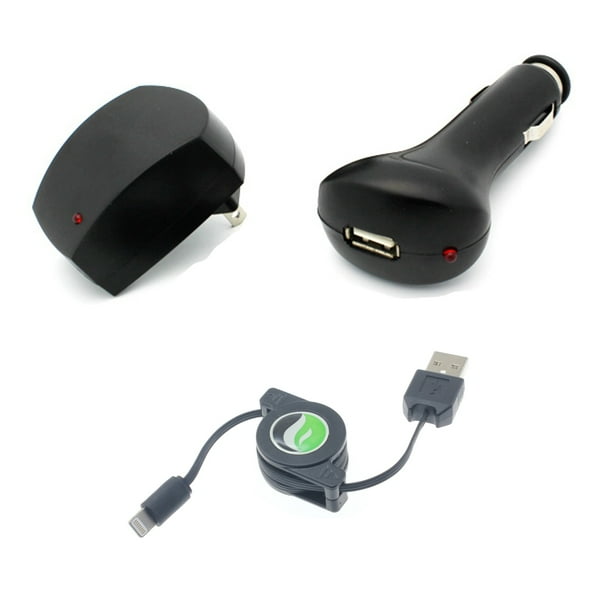 Car Home Charger For Iphone 12 Pro Max Mini 11 Pro Max Usb Cable Retractable Power Adapter Ac Plug Dc Socket Cord 3 In 1 Wire Black D3v Walmart Com Walmart Com