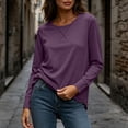 thumbnail image 5 of AloohaidyvioNo Boundaries Womens Long Sleeve Tops Lightweight Basic Tee Fall Soft Crewneck Shirts, 5 of 7