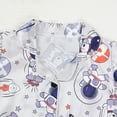 thumbnail image 4 of Odeerbi 1-8 Años Niños Niñas Pijama de Verano de Satén Con Solapa de Muesca Camisas de Manga Corta Pantalones Conjunto de Pijama Con Estampado Floral Suave, 4 of 9