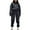 Dark Gray, variant on HOOJT Clearance!Women Solid Color Classic Versatile Casual Hoodie Long Sleeved Round Neck Top/Shirt Set Casual Tracksuit Sets
