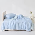 thumbnail image 4 of Cififendec Cool-Touch Summer Quilt with Grey Binding, 59.06"×39.37", Dot-Quilted Breathable AC Comforter, Ultra-Soft Reversible Machine Washable Blanket for Bed & Guest Space(Blue), 4 of 5