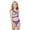 Style F, variant on Bullpiano Teen Girls Swimsuits Two-Pieces Bathing Suits Solid Crop Top And Floral Bottoms Quick Dry Swimwear Kids Sunsuit Tankini Suit 6-14T