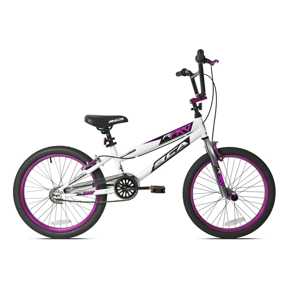 BCA 20" FS Pro Girl's Bike, White/Purple