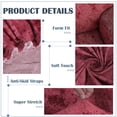 thumbnail image 5 of PiccoCasa Elastic Spandex Sofa Slipcover Inking Painting Pattern Couch Cover, Wine Red 35"-51", 5 of 7