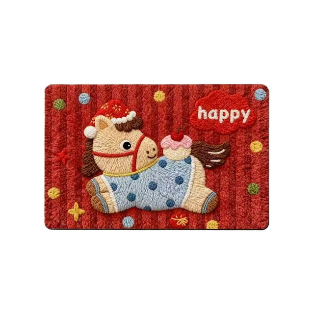 Yhmxh Alfombrillas de baño para baño Alfombra de baño Alfombra de baño de tierra de diatomeas con textura absorbente de agua del Año de los Caballos Decoración del baño