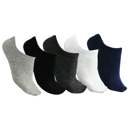 DL furniture Men No Show Loafer Socks, Boat Shoe Liners with CoolPlus, Non-Slip Grip 5 Pairsâ