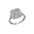 thumbnail image 2 of D-F VS 6.00MM Moissanite Engagement Ring With Diamonds (0.96 ct Moissanite Weight, 1.8 ctw dew) Micro Pave Double Halo 14K Gold, 2 of 2