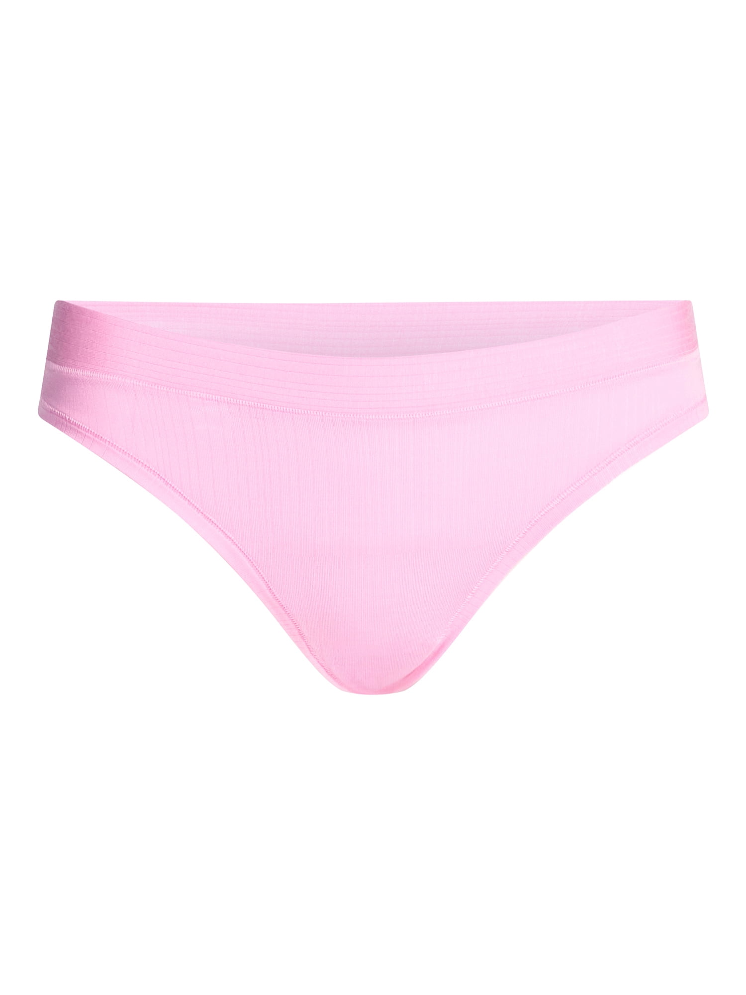 Joyspun Women's Ribbed Modal Thong Panties, 3-Pack, Sizes XS-3XL