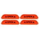 thumbnail image 4 of Cinta reflectante adhesiva de 4 Uds., tira reflectora de recordatorio a prueba de lluvia, pegatinas de apertura de puerta de coche para mascotas, Naranja Macarena pegatinas reflectantes para coches, 4 of 7