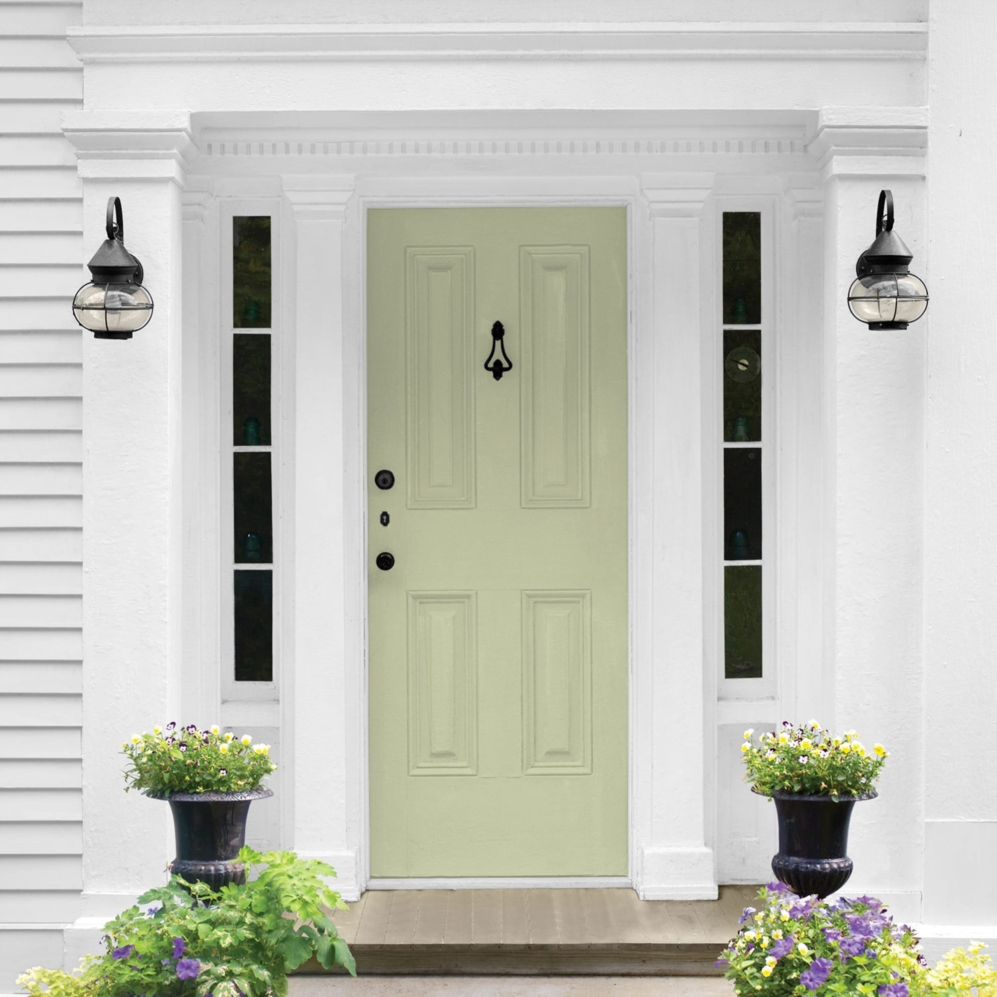 Glidden HEP Sage Splendor / Green Semi-Gloss Exterior Paint with Primer, 1 Gallon