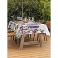 thumbnail image 3 of Outdoor Tablecloths with Umbrella Hole & Zipper, Purple Flowers 60 x102 Inch Rectangle Tablecloths, Spring Butterflies Lavender Daisy Botanical Waterproof Table Cloth, Patio/Pool/Picnic Table Covers, 3 of 8