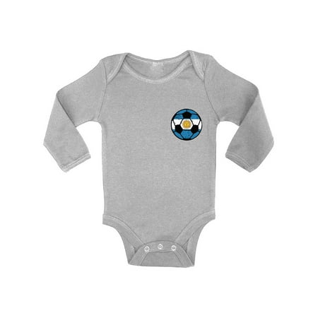 

Awkward Styles Argentina Soccer Long Sleeve Baby Bodysuit Argentina One Piece Top for Baby Argentinian Baby Bodysuit Argentina Flag Bodysuit for Baby Boy Argentina Soccer Ball One Piece for Baby Girl
