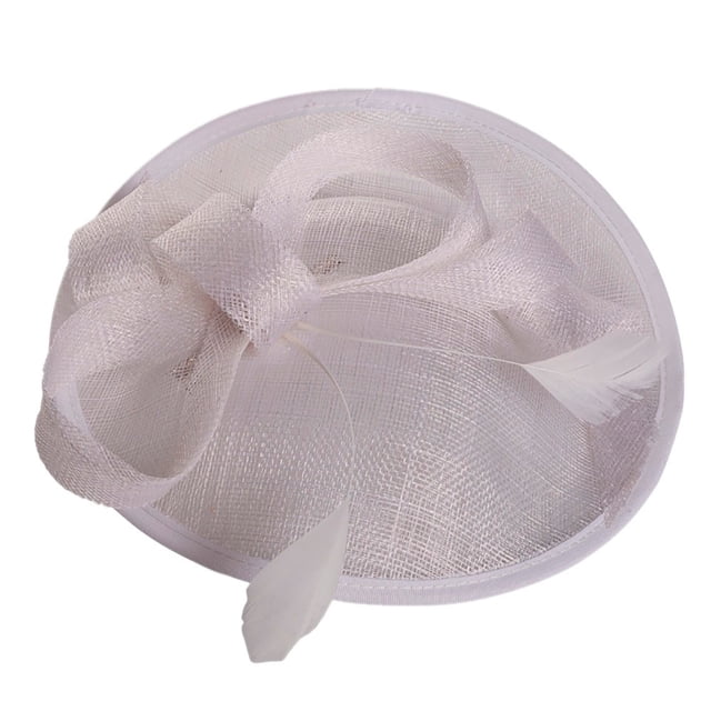 Fashion Wedding Women Fascinator Penny Mesh Hat Ribbons And Feathers Party Hat