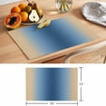 thumbnail image 6 of Navy Blue Yellow Ombre Placemats Set of 8 Farmhouse Modern Gradient Art Place Mats Indoor Wipeable Table Mats Washable Cloth Dining Table Placemats for Kitchen Holiday Party Home Decor 13x19 Inch, 6 of 9