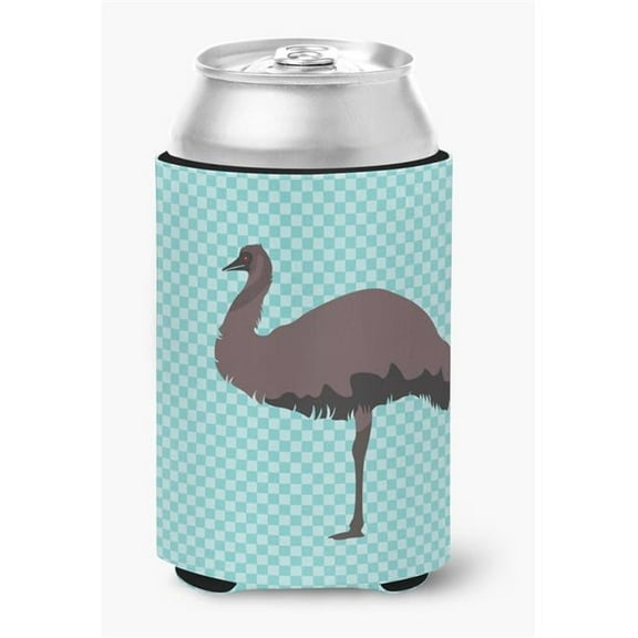 Carolines Treasures BB8096CC Emu Blue Check Can or Bottle Hugger