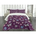 thumbnail image 3 of Ambesonne Butterfly Quilted Bedspread Set 3 Pcs, Vortex Shapes Design, King Size, Multicolor, 3 of 5