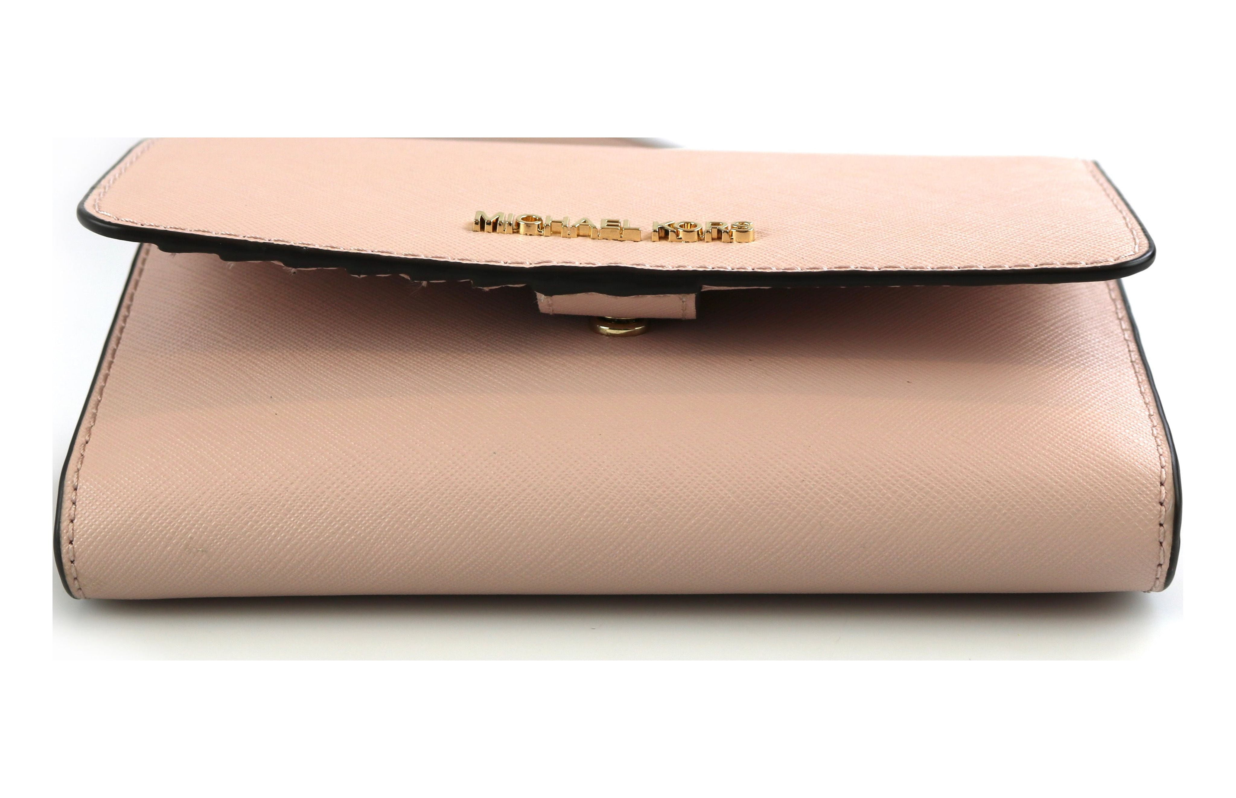 MICHAEL KORS OUTLET Jet Set Travel Medium Saffiano Leather Smartphone  Crossbody Bag Style No. 35S0GTVC2L RM…
