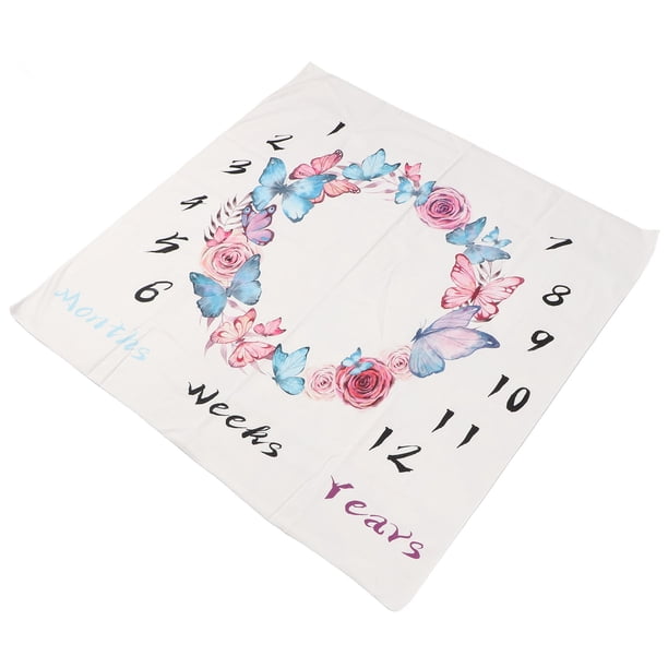 Manta de hito mensual para bebé patrón de guirnalda de 394 x 394 pulgadas manta decorativa para el mes del recién nacido linda para accesorios de fotografía para niños y ANGGREK Otros