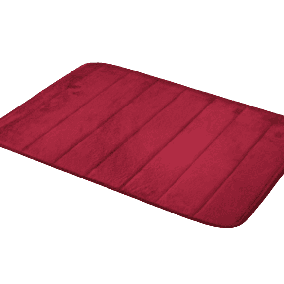 AUQ Bathroom Rugs,Super Non-Slip Bathroom Decor,Clean Floor Shower Mat,Red