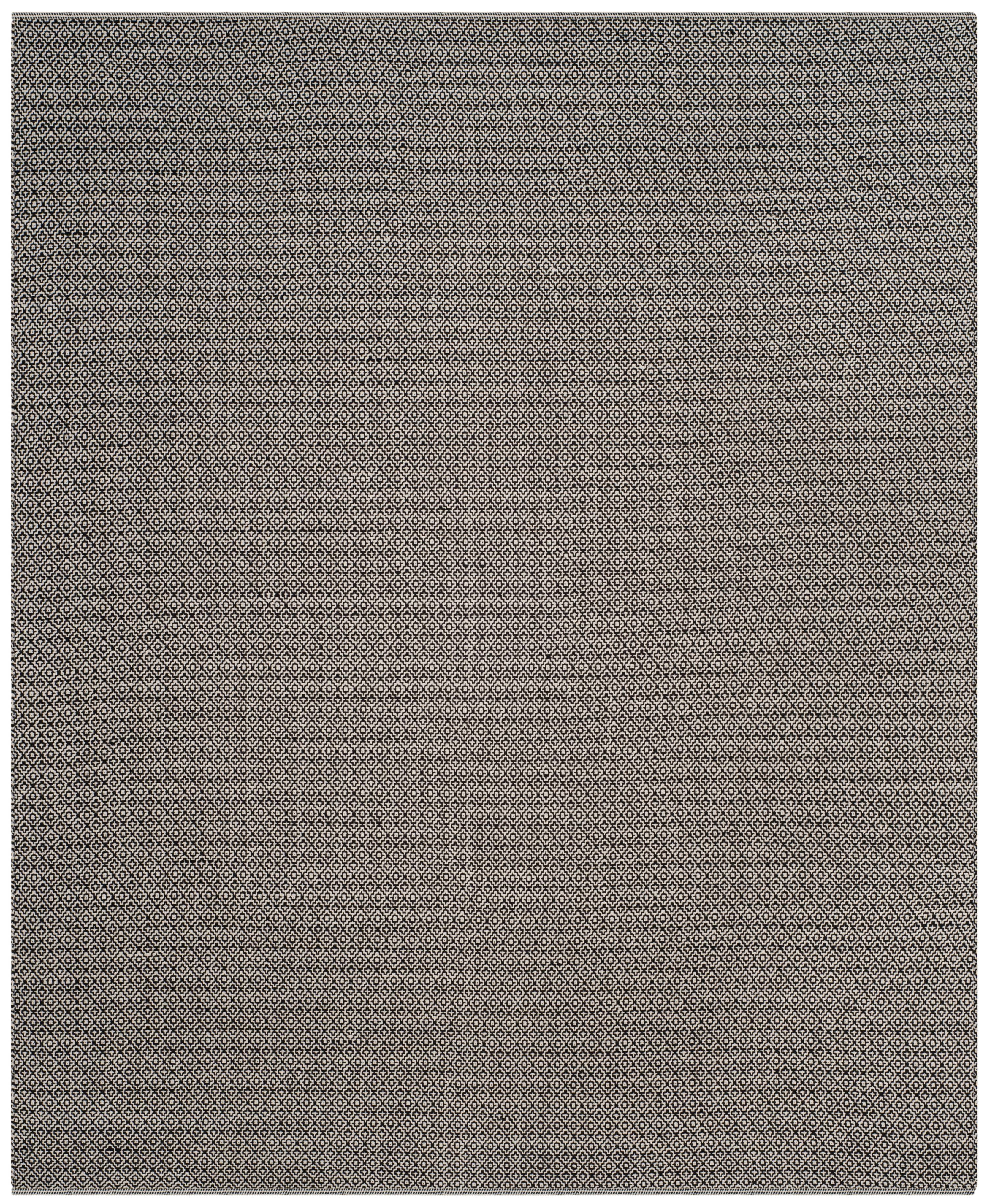 SAFAVIEH Montauk Audra Geometric Cotton Area Rug, Ivory/Black, 8' x 10'
