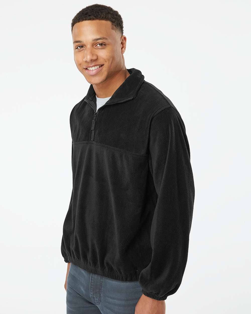 Burnside Polar Fleece Quarter-Zip Pullover - Walmart.com