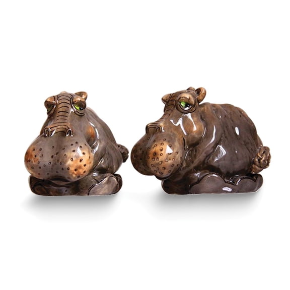 Hippo Ceramic Salt and Pepper Set