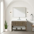 thumbnail image 3 of 48 In. W X 22 D Grey Oak Bathroom Vanity With Bewitching Cultured Marble Top, Faucet, And 46 Mirror Polished Sealed, 3 of 6
