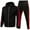 Black, variant on Akiihool Workout Sweatpant Set Mens Long Sets 2 Piece Outfits Winter Shirt and Sweatsuits Set Tracksuit (Red,S)
