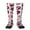 2 Black-2, variant on Skull lips record Guitar print thigh-high socks, crafted for both men and women with a stretchy, high-opaque design perfect for daily wear