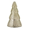 Glass Ribbed Christmas Tree Tabletop Decoration, S