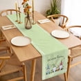thumbnail image 3 of Happy Easter Table Runner - 72 Inch Long, Kitchen Dining Table Runner Dresser Scarves, Cute Gnomes Eggs Spring Daisy Flowers Green Farmhouse Decor for Coffee Tables Wedding Party Banquet, 3 of 8