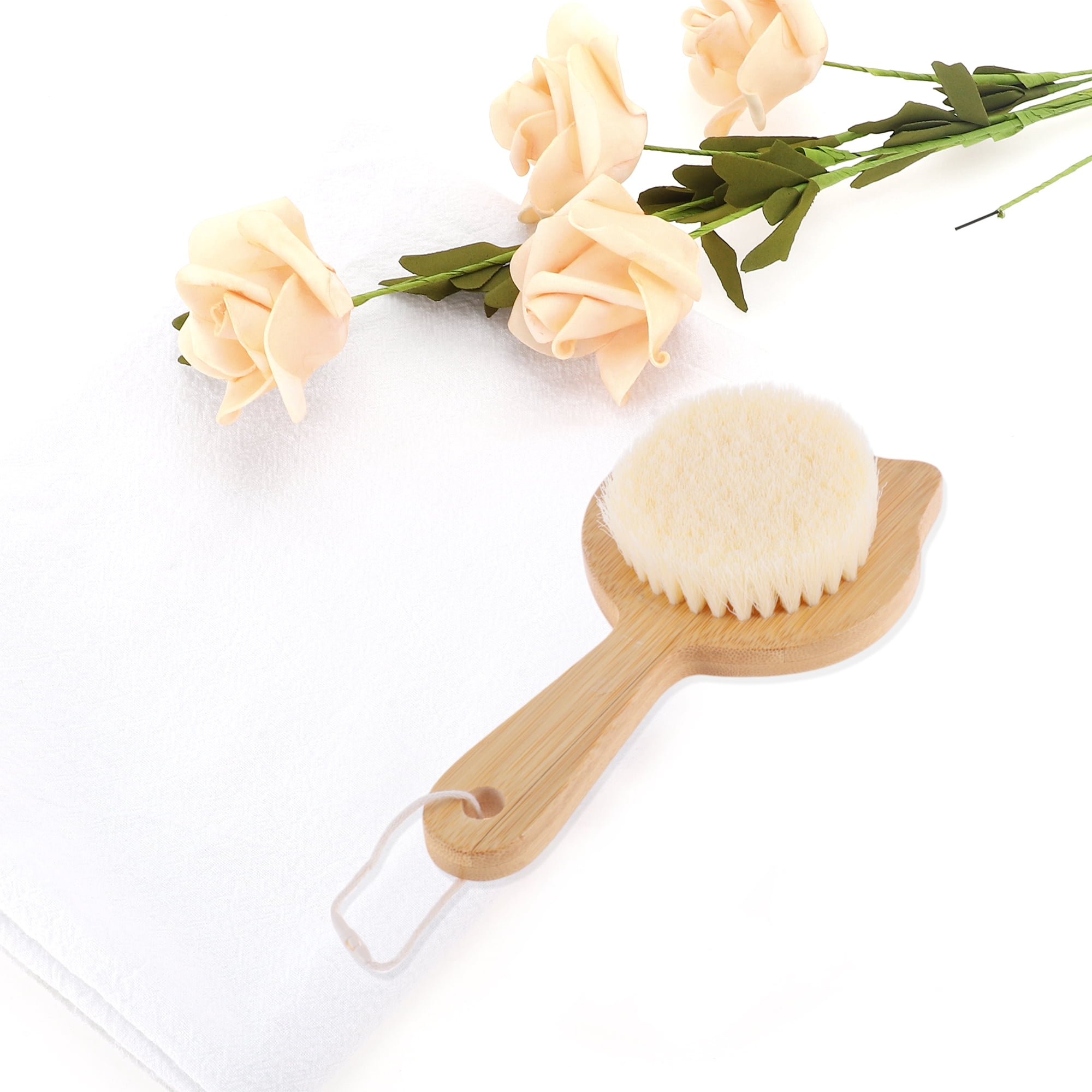 Unique Bargains 1pc Shower Brush for Bathing and Skin Care Yellow 6.29"x3.14"x 1.18"