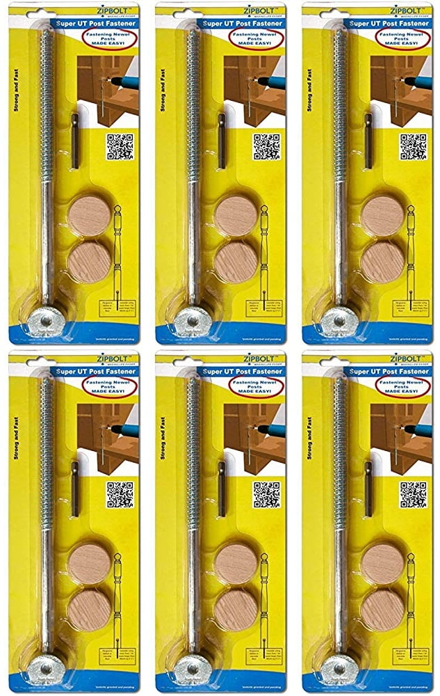 Zipbolt Super UT 14.110 Post Fastener 1 Blister Pack With Wood Plugs 