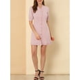 thumbnail image 5 of Unique Bargains Robe Chemise à Manches Courtes à Volants pour Femmes, 5 of 5