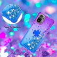thumbnail image 5 of Phone Case for Redmi Note 10 4G,Case for Redmi Note 10S, Shiny Bling Quicksand Effect TPU Bumper Case with Four Corners Protection Cover for Redmi Note 10 4G/Redmi Note 10S, Purple Blue, 5 of 14