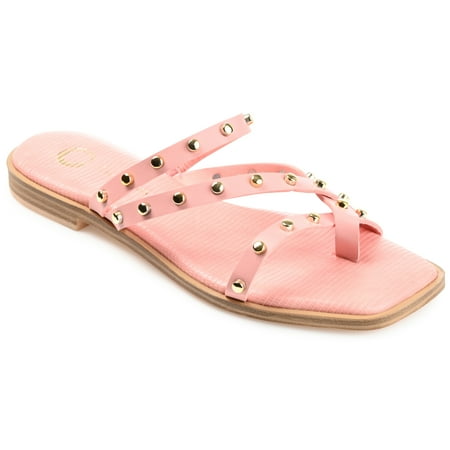 

Journee Collection Womens Fanny Tru Comfort Foam Slide Low Block Heel Sandals