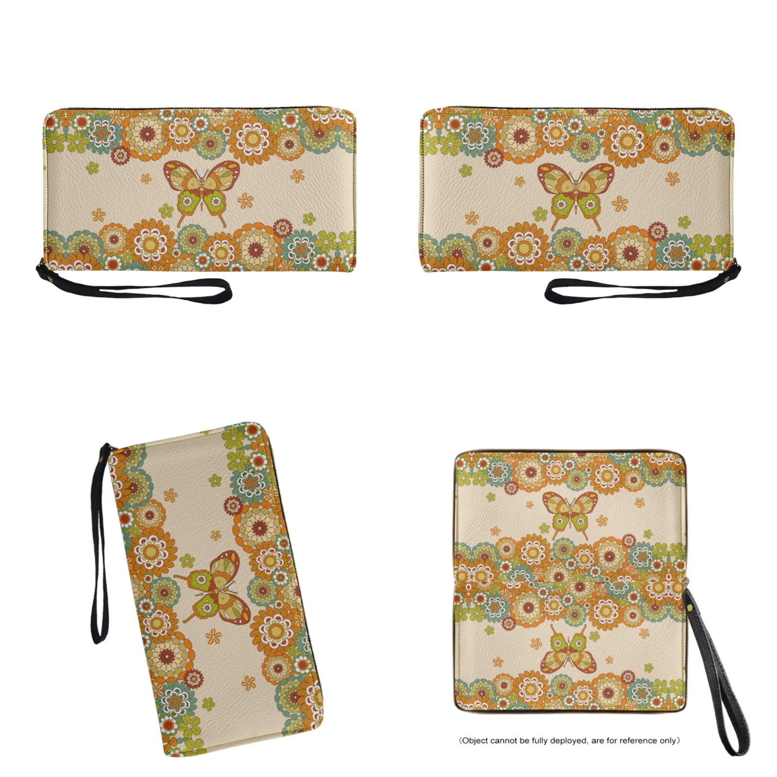 ZUXONGSY Boho Butterfly Mandala Print 2 PCS Handbags and Wallet Set Multifunctional Top Handle Satchel Shoulder Bag Work Bag with Matching PU Wallet for Outings Hiking