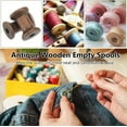 thumbnail image 6 of Wooden Empty Spools for Wire Thread Bobbins Coconut Brown 3x2.1~2.15cm, 6 of 9