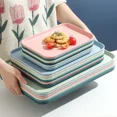 thumbnail image 2 of Plastic Serving Tray Home Tea Fruit Dessert Tray Anti-SlipScratch Resistant Plastic Food Cooking Storage Tray Kitchenware, 2 of 10