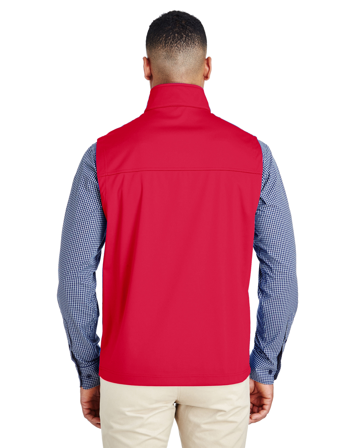 Men's Techno Lite Three-Layer Knit Tech-Shell Quarter-Zip Vest - CLASSIC RED - S - image 2 of 3