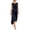 Navy, variant on Fashion Dresses for Women 2026 Casual Button Wrap Waist Cotton Linen Tank Dress Summer Crew Neck Midi Dresses Army Green S