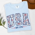 thumbnail image 3 of 4th of July Shirt USA Shirt Fourth of July Shirt American Flag Shirt American Citizen Shirt Floral United States Shirt, 3 of 4