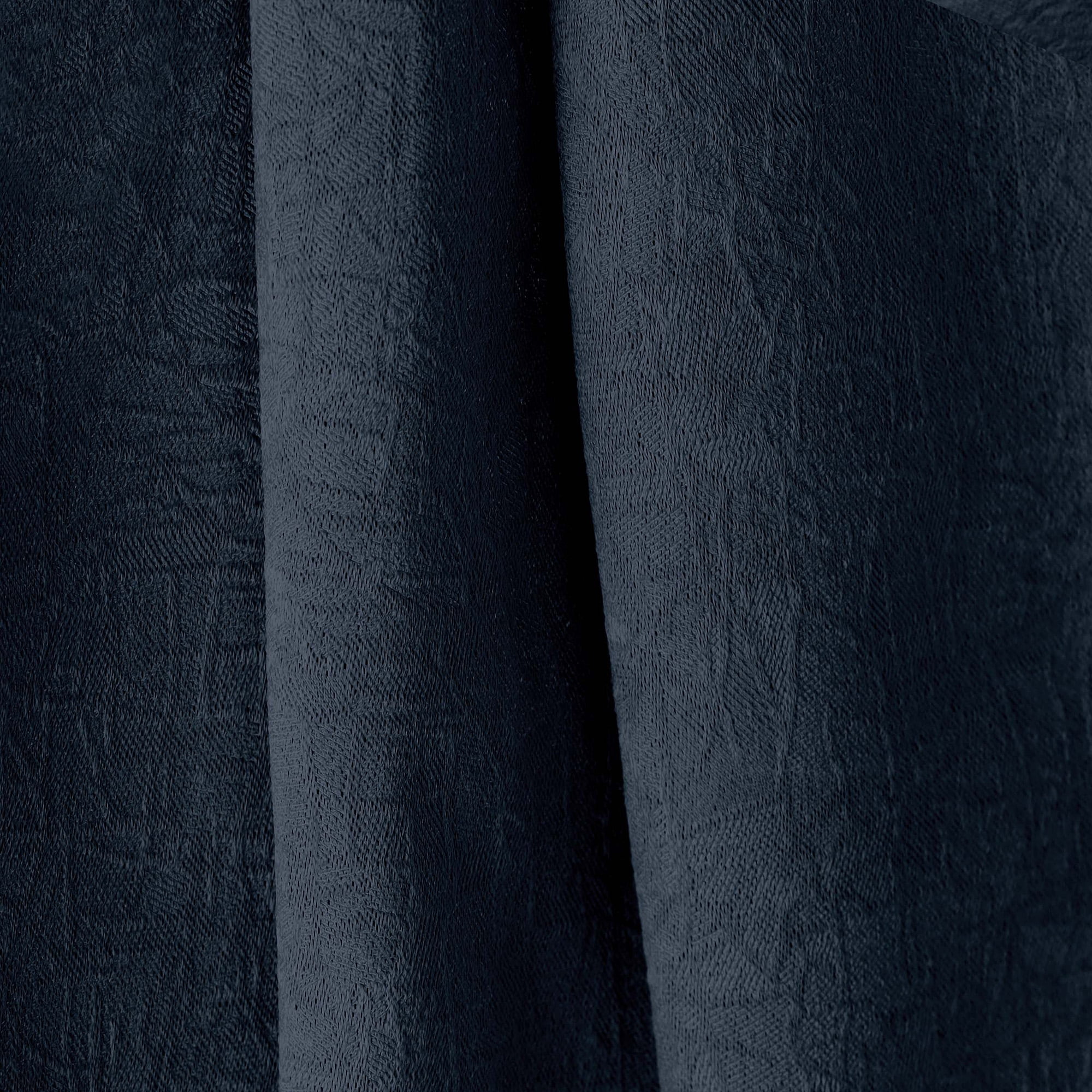 Superior Senna Blackout Curtains Set of 2, Grommet Header Curtain Panel Pair, Navy Blue, 42"W x 108"L